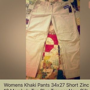 New Zinc Khaki Pants sz 13 Capri 34x27 Short Crop